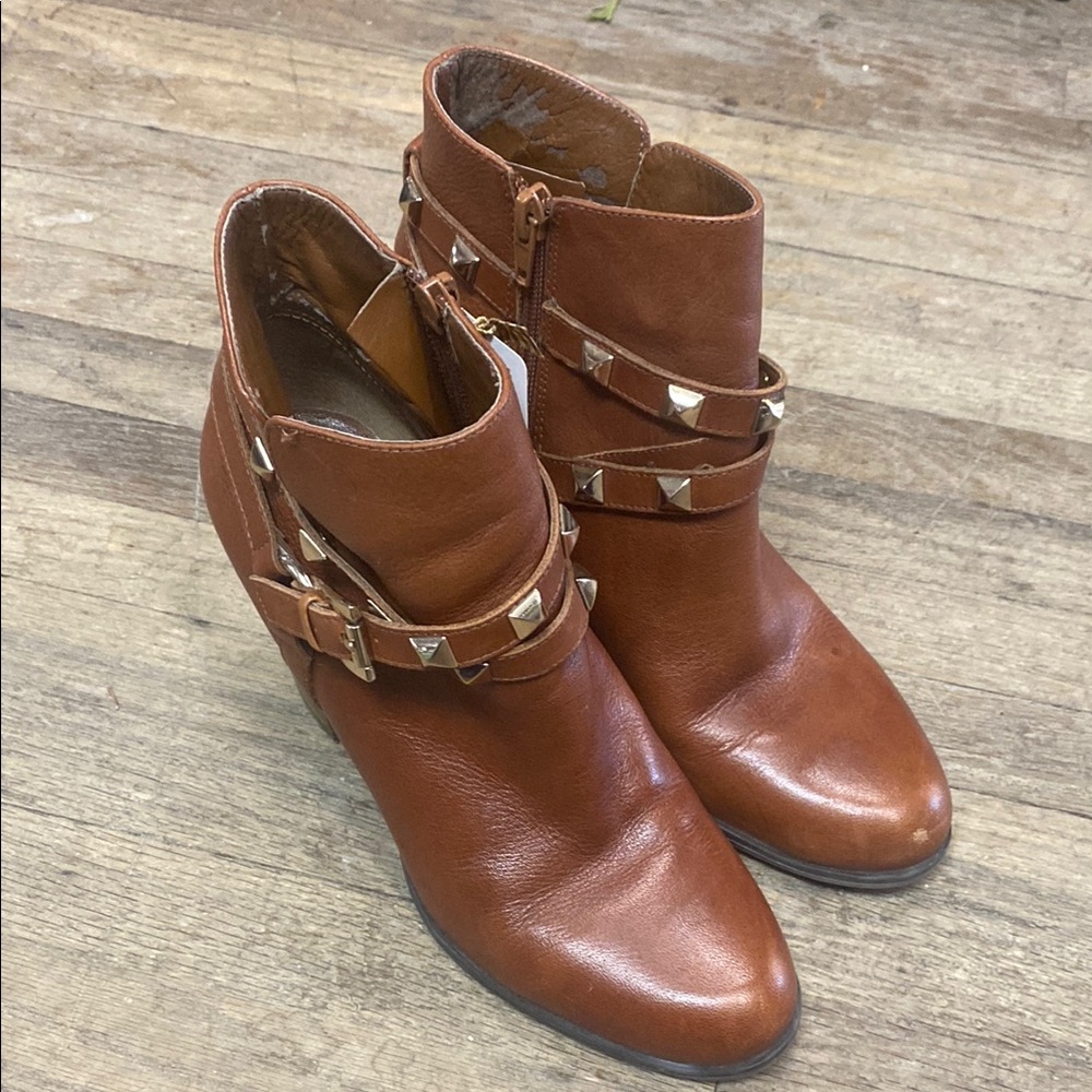 Guess Tan Studded Heeled Boots